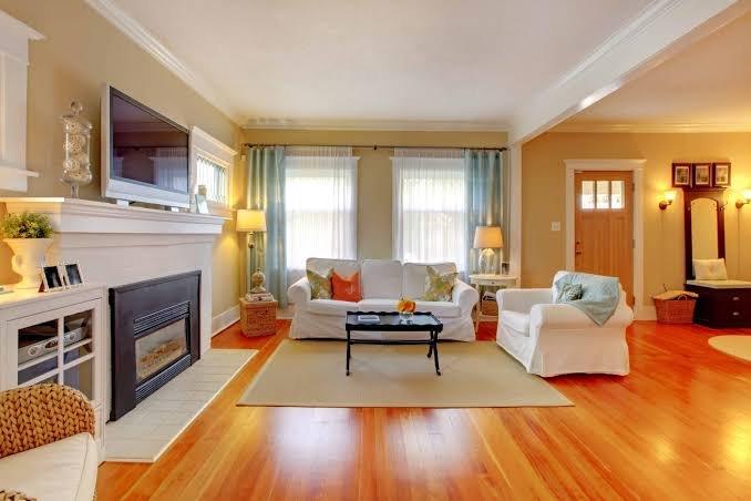 A bright, freshly cleaned living room in a Nairobi home